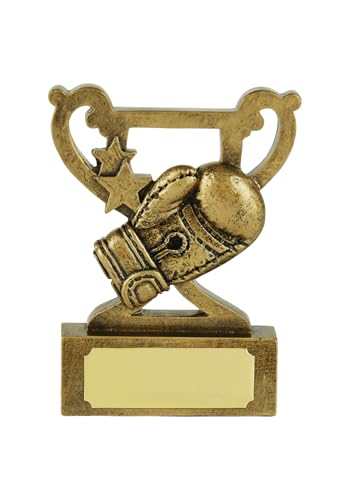 SilverTrophy: Boxing Trophy Star Gold Award - Guantoni da boxe premio Knockout, pugni sul ring, sotto la cintura, pesante, leggero, ideale per competizioni, club.