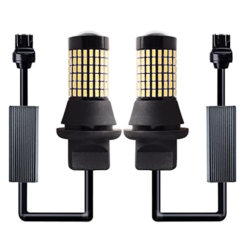 MOREFULLS T20 ダブル球 LED 7443 W21/5W ブレーキランプ 爆光 ホワイト 白 バックランプ テールランプ 高輝度 DC12-24V 車用 LEDライト 144連3014素子 2個セット