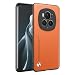 Produktbild HONLEN Hülle für Honor Magic6 Pro 5G (6.8" Inches) Business Telefonhülle aus Leder mit Rückseite, Orange