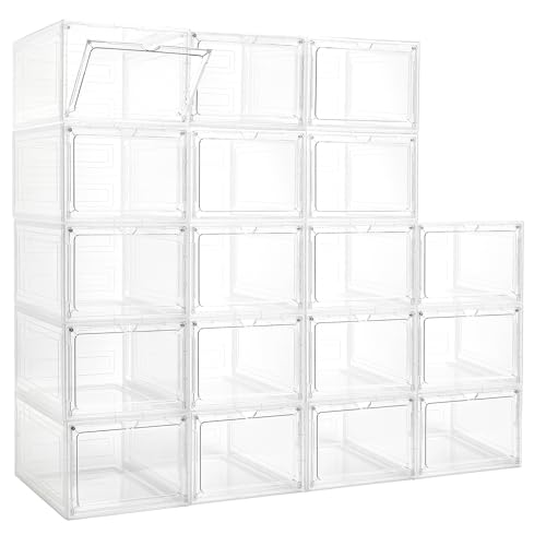 LXLXXL 18 Pack Storage Bins with Lids, 19 Qt Stackable Clear Storage Box by LXLXXL - Used condition - US$127.80