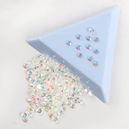 2500Pcs 4Mm 25Gram Jelly Rhinestone Ab Color Non Hotfix Glitter Round Flatback Nail Stones Strass Gems Diamonds Diy Nail Art Decoration (32 Transparent Ab Crystal) #TOP6