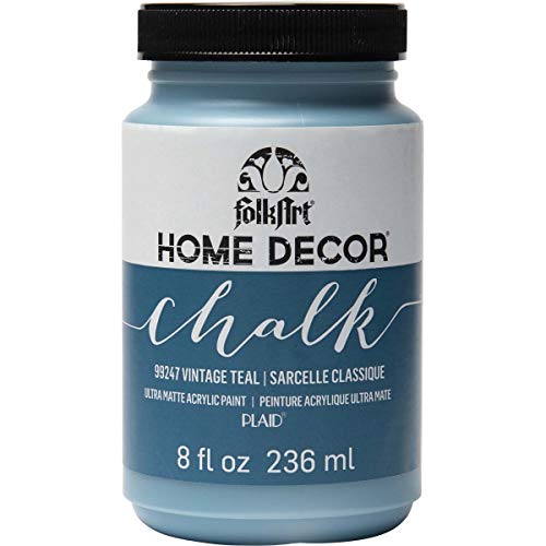 FolkArt Home Décor Chalk Finish Acrylic Paint, 8oz, 8 ounce, Vintage Teal by FolkArt - Used condition - US$8.20