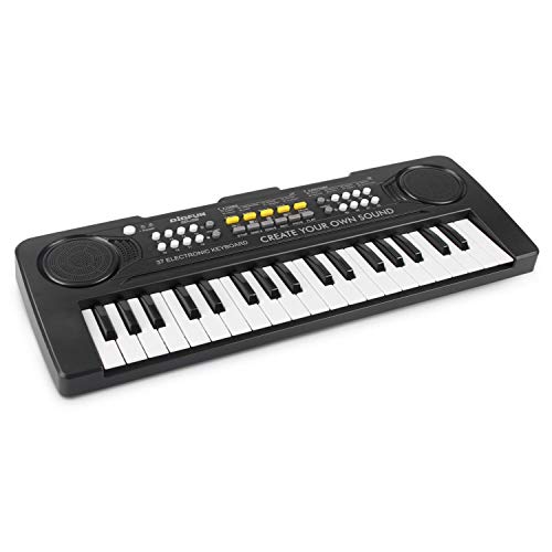 Kids Keyboard Piano, 37 Key Portable Electronic Piano for Kids, Digital Music Keyboard Educational Toys for 3 4 5 6 7 8 Year Old Girls Boys (Black)
