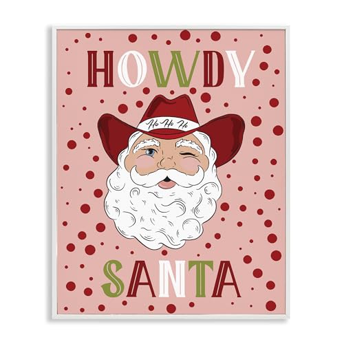 'Howdy Santa Cowgirl Christmas'| Framed Giclee Art