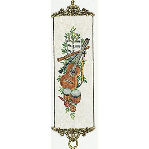 Kit broderie point de croix musique avec fils de coton premium