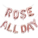 Sparkle and Bash Rose All Day Party Decorations Balloon Set - 12-Piece, 16 In Rose Gold Balloon for Bachelorette Party Decoration & Bridal Shower Decor