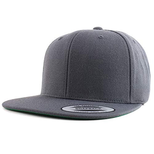 Image of Trendy Apparel Shop Oversize XXL Structured Blank Flatbill Snapback Cap