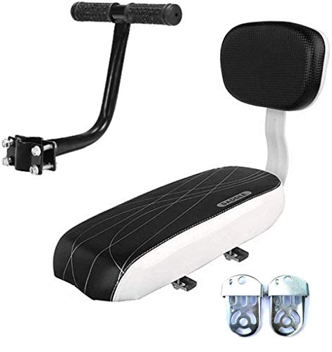 POCREATION Bicycle Back Rear Seat Cushion Backrest Armrest Footrest Set Accessory Kid Child Carrier Bike Seat Cushion, PU Leather Cushion with Backrest Armrest and Footrest