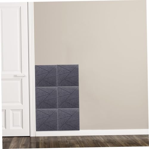 Toyvian 6pcs paneles acústicos absorbentes de sonido para reducción de ruido y aislamiento acústico, adhesivo para oficina y estudio miniatura 4