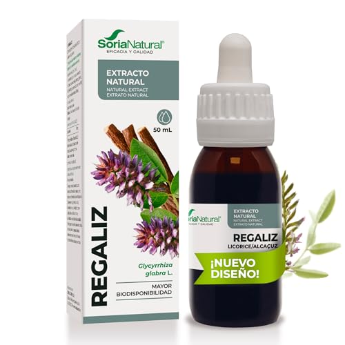 Soria Natural Extracto de Regaliz – Actividad expectorante, Sistema respiratorio - Acción Antiinflamatoria - Botella con 50ml