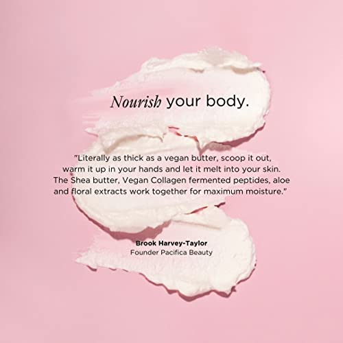 Pacifica Beauty | Vegan Collagen Body Butter | Hydrating, Nourishing, Moisturizer | Long-Lasting Hydration | Cream Lotion For Dry Skin | Light Floral Scent | Paraben Free | Vegan + Cruelty Free #TOP3