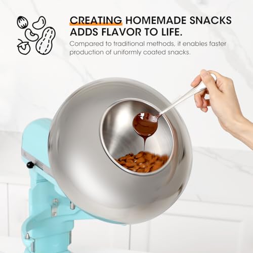Aieve Snack Coater Compatible with KitchenAid Bowl-Lift Stand Mixer, Chocolate Coating Attachment for Freeze-Dried Strawberries,Almonds, Pistachios & Nuts, Home & Commercial Use, Gift for Father's Day by AIEVE - Image 2