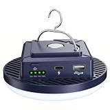 Tsawntd Luce per Tenda da Campeggio, Lampada da Tenda Bicolore da 100 LED, Batteria da 7200 mAh, luci da Campeggio magnetiche e sospese per Uso Esterno e di Emergenza, luci da 5 Pollici per la Luce