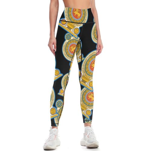 Sri Lanka Women's Yoga Pants High Waist Lounge Leggings