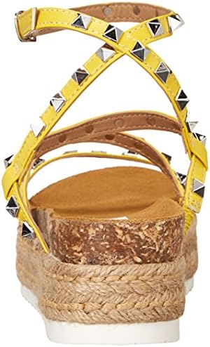 Steve Madden Women's Kailee Wedge Sandal, Citron, 8.5 | Image 2