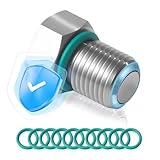 DEEFILL Stainless Steel Engine Neodymium Magnetic Oil Drain Plug fits for Harley Davidson/Buell - Part Number 60328-98B / 60328-98A w/10 Pack 11105 O-Ring