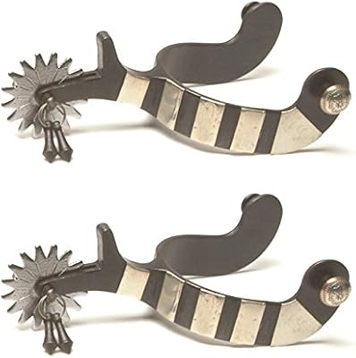 JackS 11037 Black Steel Jingle Bob Spurs