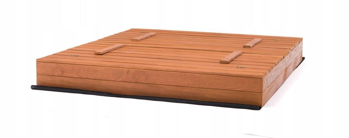 Sandkasten 160x160 cm Imprägniert Sandbox mit Abdeckung Sitzbänken Deckel Plane Sandkiste Holz Kiefer Sandkastenvlies XL XXL