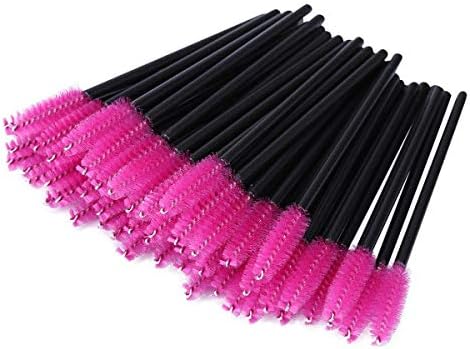 Tbestmax 300 PCS Disposable Mascara Eyelash Wands Brush Spoolies for Eyelash Extension Eyebrow and Makeup Color Black