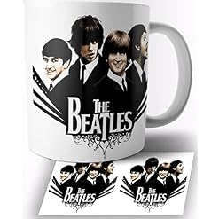 The Beatles B Tasse en Céramique Blanche 325ml Mug - Les Beatles, Paul McCartney, John Lennon, RIngo Starr, George Harrison
