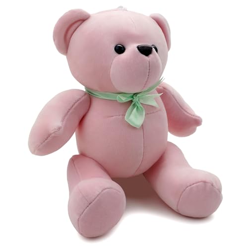 Image of Soft Pink Teddy Plush Toy for Kids Stuffed Soft Toy with Cute Hug-Friendly Plush for Babies, Toddlers & Children Safe, Lightweight & Easy to Clean (35CM)