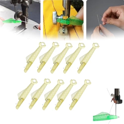 Image of Sewing Machine Needle Threader,Sewing Machine Needle,DIY Needle Threaders,2024 New Quick Sewing Threader for Hand Upgraded Automatic Needle Threader Automatic Needle Threader (Yellow 10 pcs)