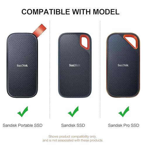 Yinke Twarde Etui Ochronne na Przenośny Dysk SSD 500GB/1TB/2TB/4TB - Wytrzymała Torba do Przenoszenia i Podróży, Kompatybilne z Popularnymi Modelami Zewnętrznych Dysków SSD