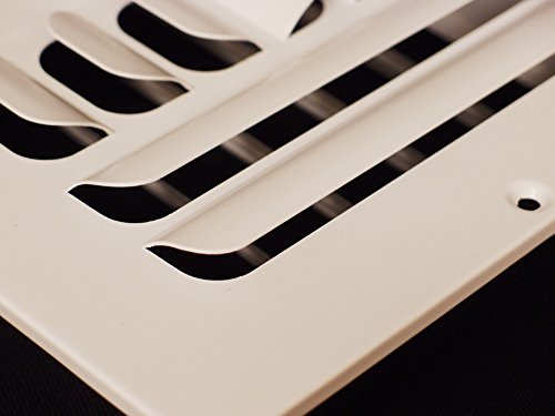 12"W X 6"H 3-Way Fixed Curved Blade Air Supply Diffuser - Vent Duct Cover - Grille Register - Sidewall Or Ceiling - High Airflow - White #TOP5