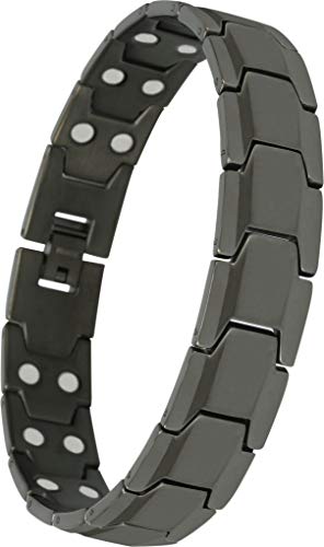 Smarter Lifestyle Extra Strength Titanium Magnetic Therapy Bracelet For Men, Pain Relief For Arthritis And Carpal Tunnel - Magnetic Bracelets For Men, Mens Bracelet (Gunmetal Gray) #TOP6