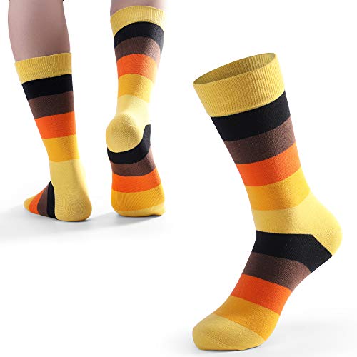 Image of HHX YONLEE Dress Socks 5 /6 /10 Pairs Crew Argyle Colorful Cotton Novelty Casual Happy Fun