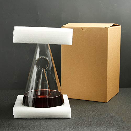 AWANG Einfache Persönlichkeit Pyramid Glaskaraffe Nordic Wasserfall Rotwein Cone Decanter (750ML)