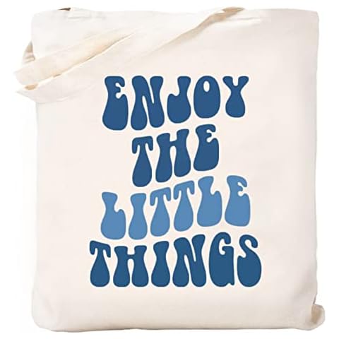 Kimoli Canvas Tote Bag with Inner Pocket Aesthetic Reusable Grocery Shopping Bags Shoulder Bag Book Tote Gifts (Style-H) Cover