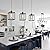 AOJUNSANSAN 3 Pack Black Pendant Lights for Kitchen Island Industrial Lantern Pendant Light Fixtures with Clear Glass Shade, Farmhouse Adjustable Height Hanging Pendant Lighting for Dining Room