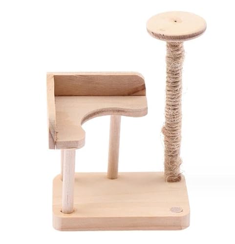 1:12 Scale 1/12 mini Furniture minihouse Miniature Cat Climbing Frame Miniature Cat Tree Farm Animals for Cat Tower Home Furniture Miniature Tower Wooden Cat mini House Birch