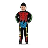 Polyester Folat 23705 Skelett, Mehrfarbig Kostüm für Kinder, 98-116