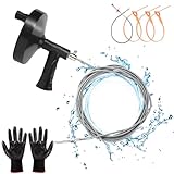 Snake Abflussreinigungswerkzeug, 100 cm, Abflussreiniger mit Anti-Verhedderungs-Spiralschnecke,...