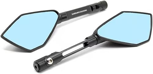 Miniatura 5 de Espejo para manillar de motocicleta, retrovisor, espejos laterales para Y&AMAHA YZF R3 R25 MT-03 2013-2018 R15 V3 2018-2020 (color azul)