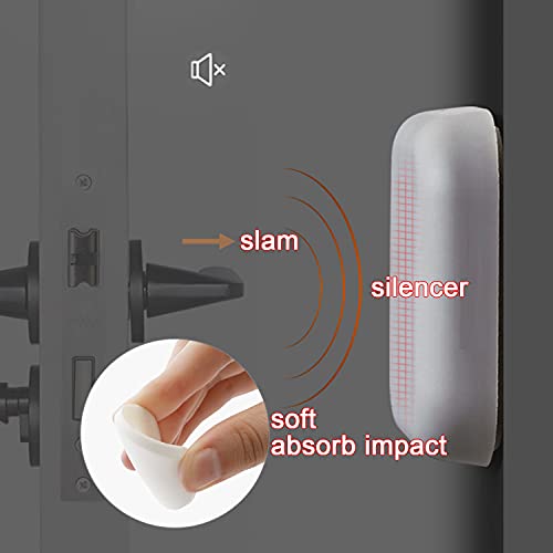 Door Knob Bumper, Wall Protector From Door Handle, Shock Absorbing Soft Pad For Wall, Rubber Door Stopper, Self-Adhesive Door Silencer, Waterproof Silicone Door Stops, Door Bumpers, 3.15" 3Pack #TOP3
