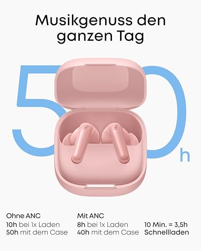 Soundcore by Anker P31i kabellose Bluetooth-Kopfhörer, Hi-Res Sound, Rosa – Ansicht 6