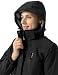 donhobo Damen Outdoor Winterjacke Winddichte Wasserdicht Softshell Jacke Warm Fleece Skijacke Funktionsjacke mit Abnehmbarer Kapuze, Schwarz, M