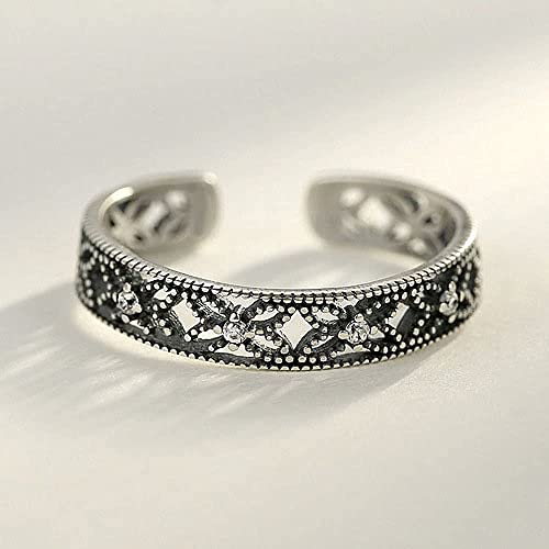 Bague de pouce empilable bague large ouverte ajustée - 4