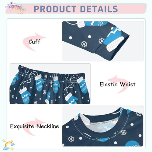 Blue Winter Mittens Toddler Boys Girls 18M 2 Piece Set Cotton Clothes Clothes Fall/winter4