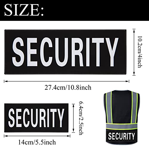 Reflektierende Security Klett Aufnäher Set Klettsticker Reflektorband Klettsticker Security Nachtsichtbarkeit Security Nylon Hook Loop Patch für Vest Tactical Hundegeschirr Weste Kragen, 2 Patches