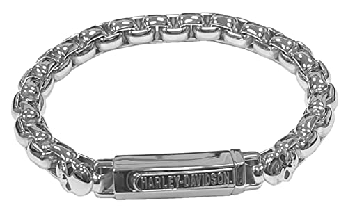 Harley-Davidson Men's Willie G Skull Logos Chain Bracelet - Stainless Steel