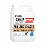 Parkettlack Glänzend Wasserbasiert 5L – 1K Holzlack für Parkett, Holzboden und Dielen, strapazierfähig, schnelltrocknend – UNITEX Pro Lack K1