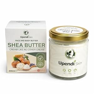 Organic Face & Body Butter – Natural Whipped Shea & Cocoa Butter with Coconut Oil – Vegan Moisturiser for Dry & Sensitive Skin – Handmade in the UK – 200ml