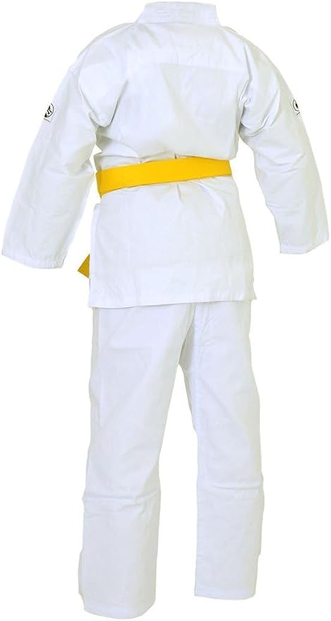 BUDOFIGHT Kimono De Karaté Initiation Blanc - Gi 100% Coton 170g/m² Pour Débutants