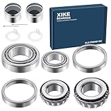 XiKe 2 Set Fits 3500 Lbs 1-1/16'' to 1-3/8' inch Axles Trailer Wheel Hub Kit, L68149/L68111 ＆ L44649/L44610 Bearings, 171255TB/10-19 Seal, OD 1.98' Dust Cover and Cotter Pin.