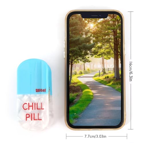 Pharmacy Syringe Hair Clip Large Chill Pill Hair Claw Clip Personalized Acetate Hair Accessory for Women (Blue Pill + Syringe)