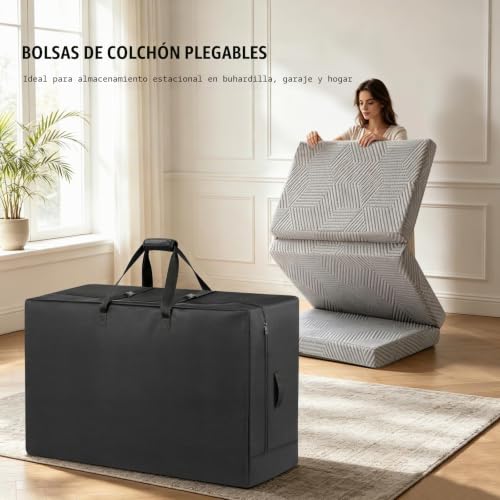 Miniatura 3 de Bolsas De Colchón Plegables, Triple, Impermeable 420d De Tela Oxford Para Colchones Plegados Triples 102 X 46 X 71 Cm